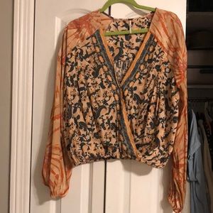 Free People. size large. Orange and blue